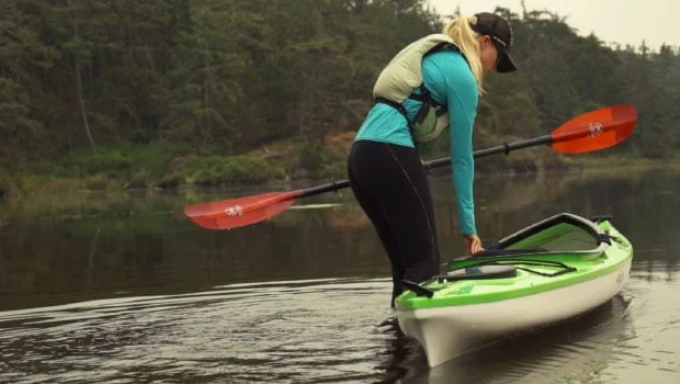 Enter Your Kayak From The Shore